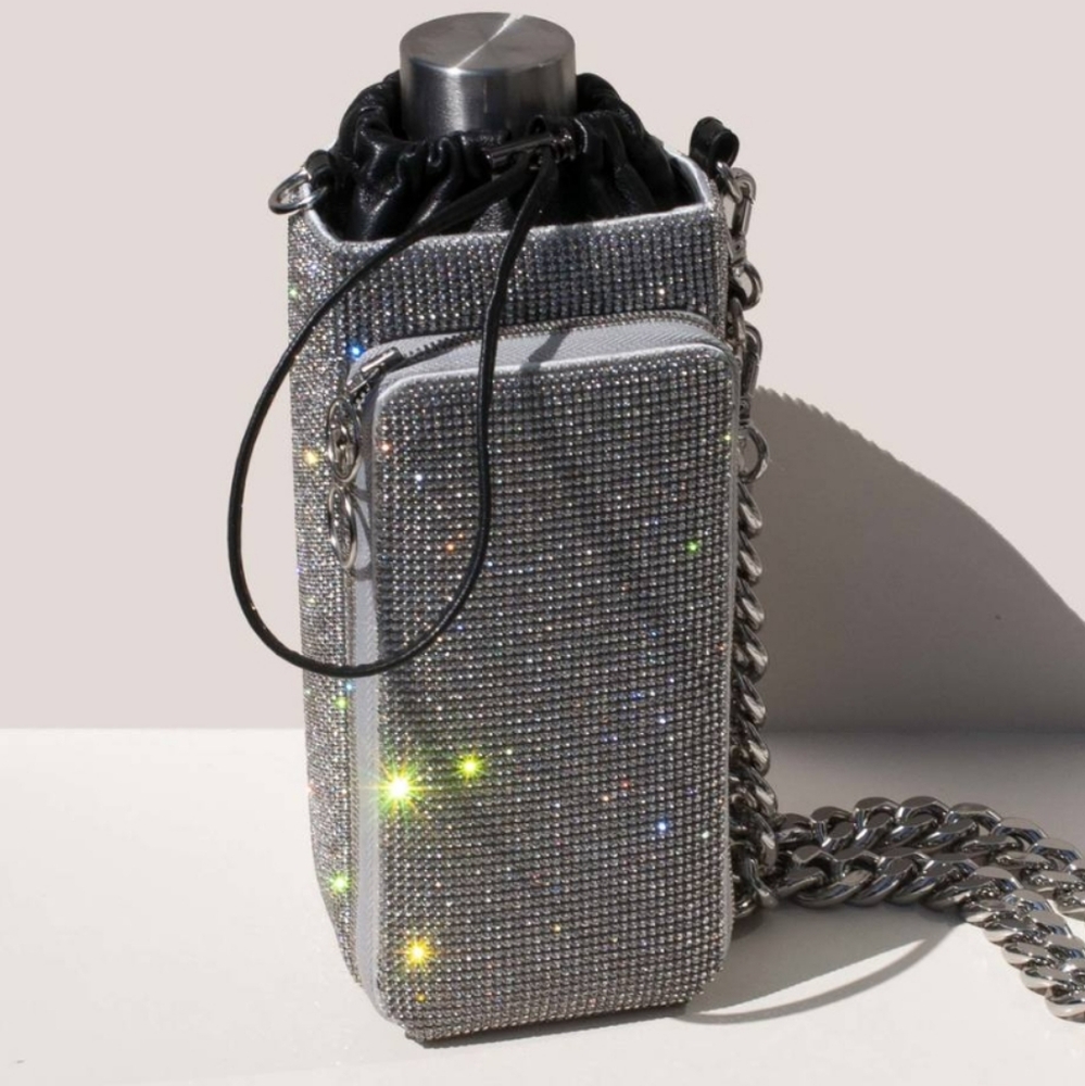 Kara Crystal Water Bottle Crossbody Bag